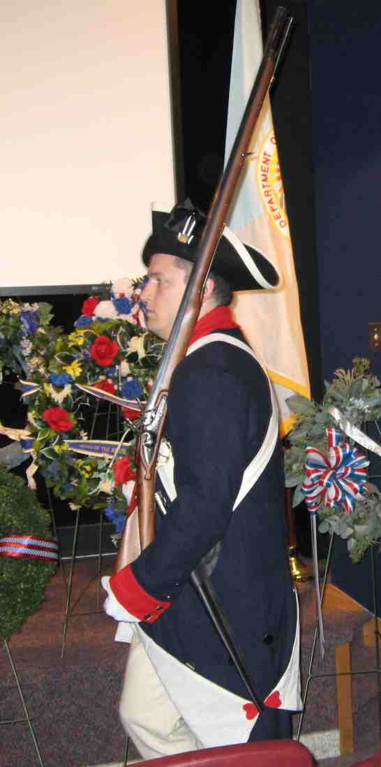 Dan Rolph marching in with the Colors.