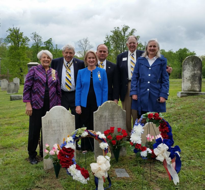 Wreath Laying at the grave of David Wherry