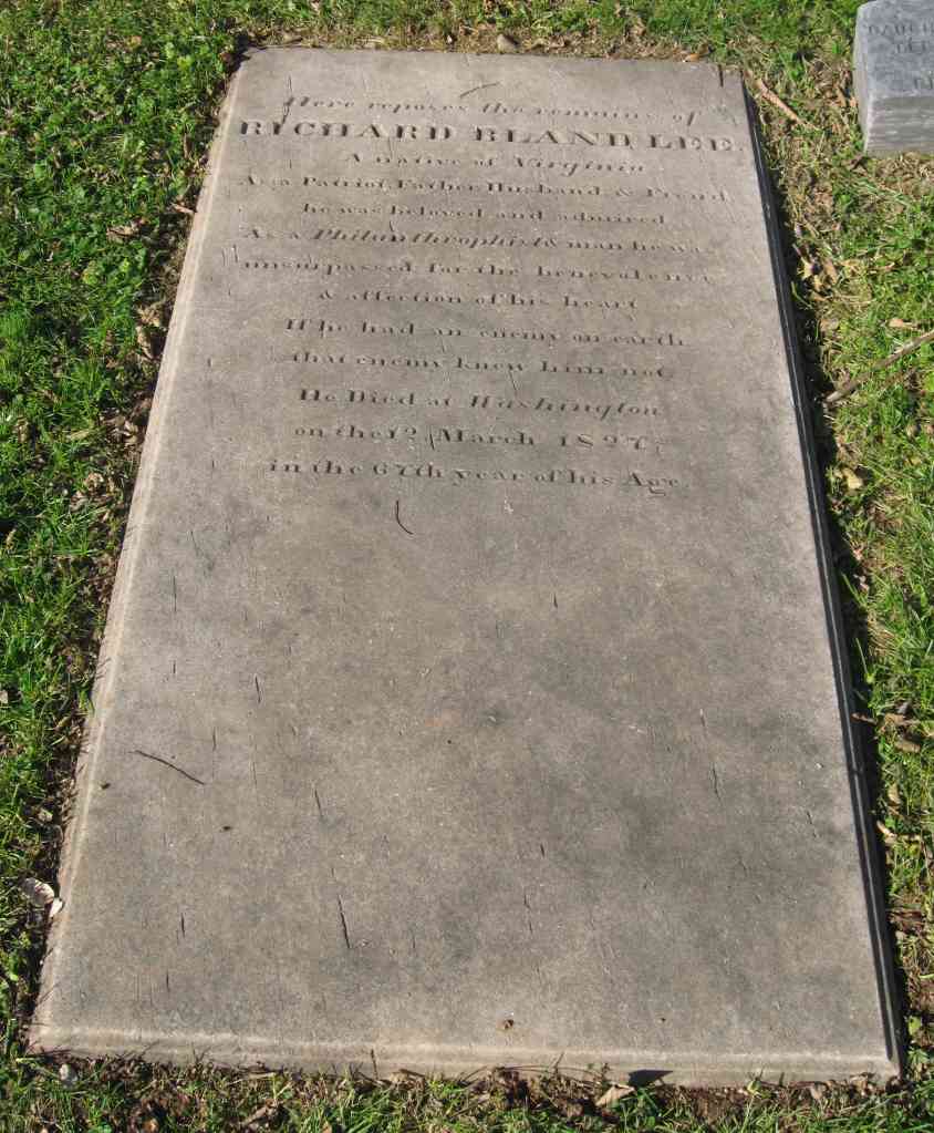 Richard Bland Lee Grave Marker